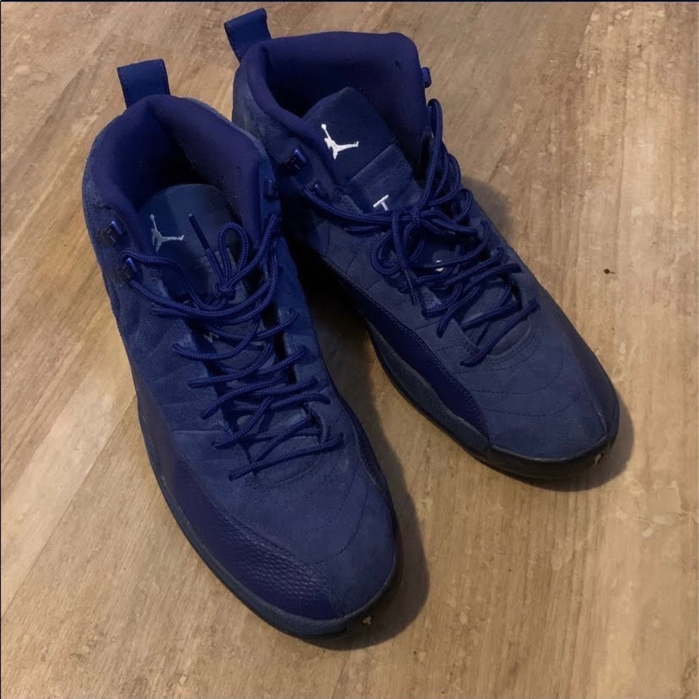 Blue Suede Retro Jordan 12s
